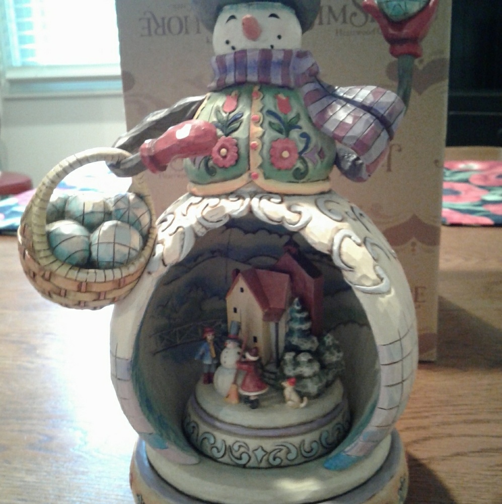 Jim Shore 2007 Xmas Snowman Music box